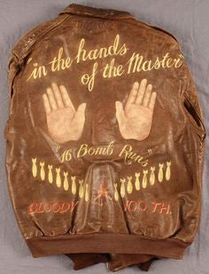 Authentic leather bomber art LeathercareUSA.com