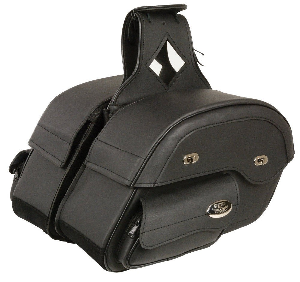 LeatherCareUSA cleans saddle bags, pictured: Milwaukee Leather Black Saddlebag MP8305 : Rural King LeathercareUSA.com