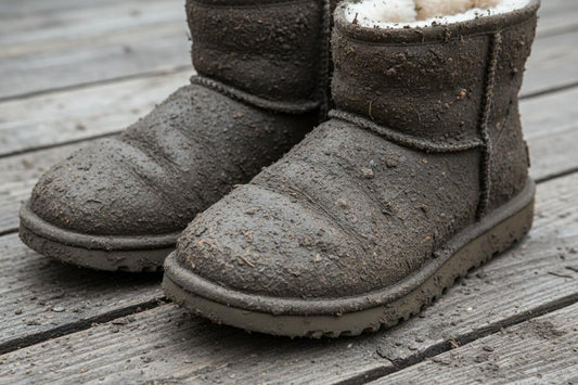 LeathercareUSA cleans dirty UGG boots.