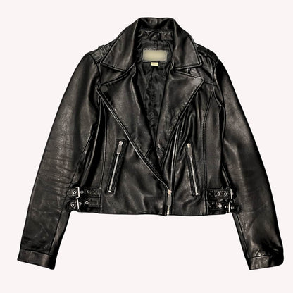 Black leather jacket cleaned at leathercareusa.com