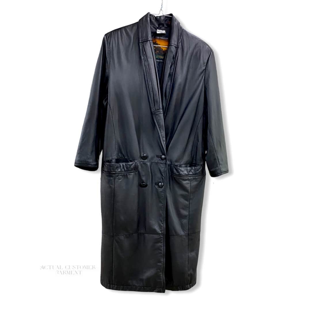 Black leather coat cleaned at leathercareusa.com