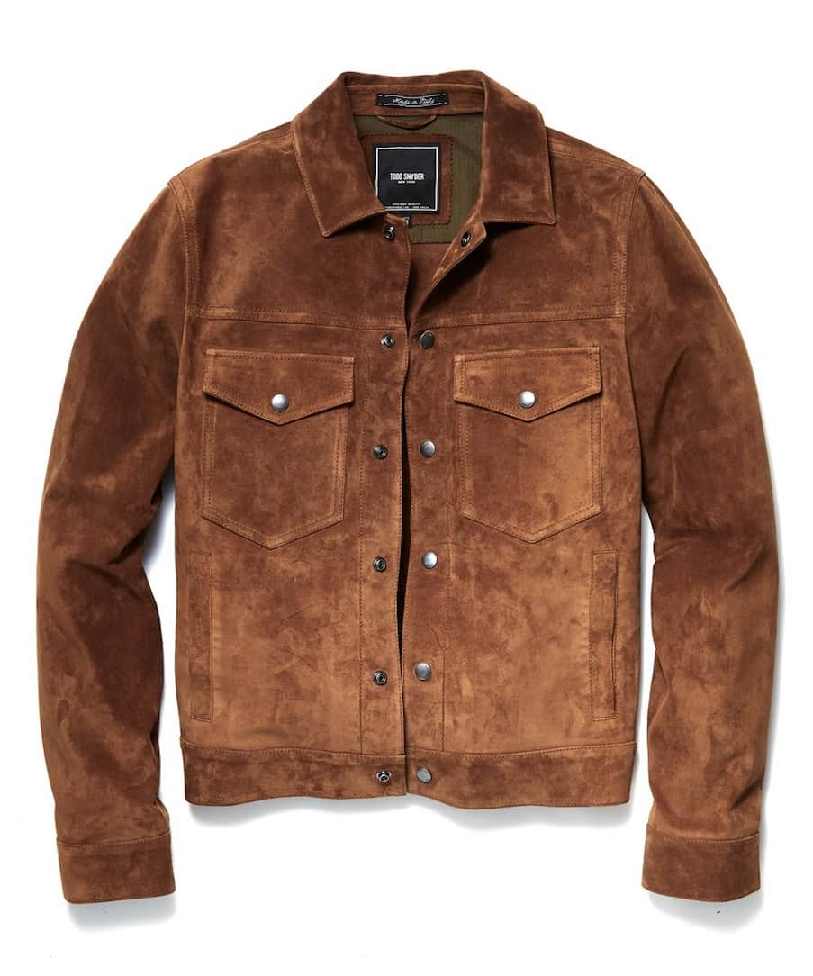 Brown suede jacket that was cleaned at leathercareusa.com