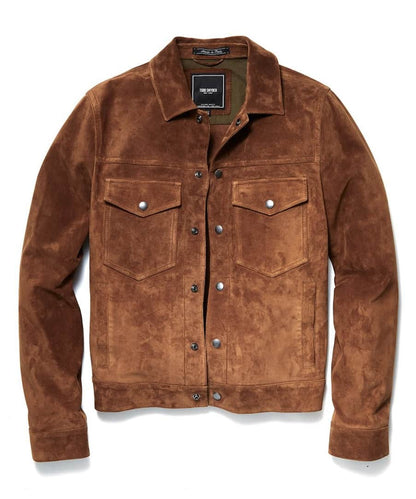 Brown suede jacket that was cleaned at leathercareusa.com