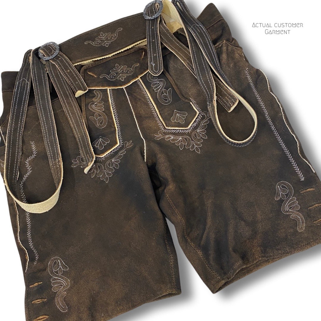 Actual Customer Garment Cleaning Leather Lederhosen LeathercareUSA.com